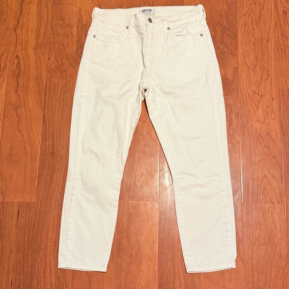 AGOLDE White Sophie High Rise‎ Jeans Cropped Ankle size 26